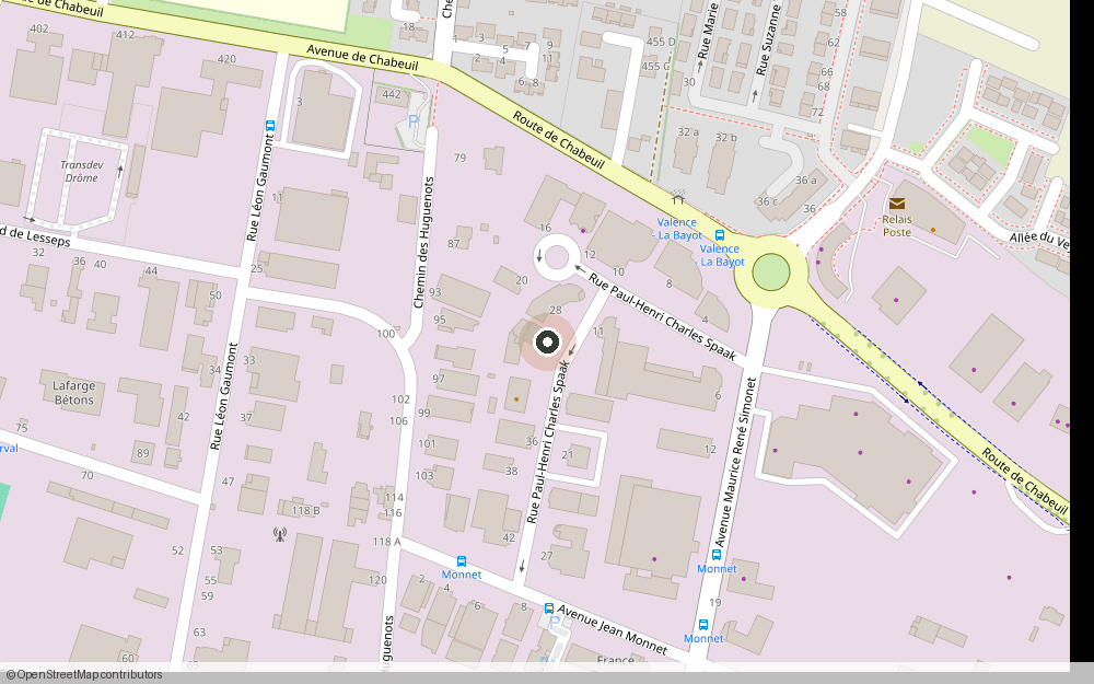 Plan d’accès au cabinet, 30 rue Paul Henri Charles Spaak, 26000 Valence